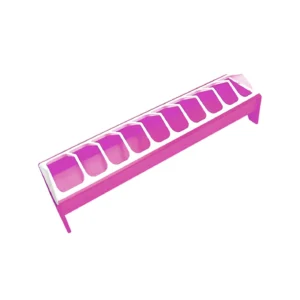 Comedero/Bebedero de Barra para Gallinas 50 cm fucsia