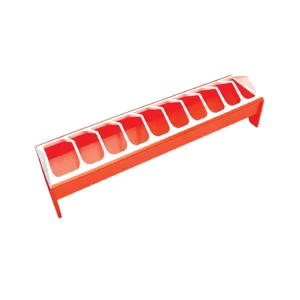 Comedero/Bebedero de Barra para Gallinas 50 cm rojo