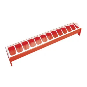 Comedero/Bebedero de Barra para Gallinas 75 cm rojo