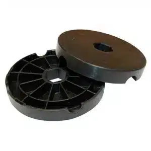 Disco de tecnopolímero para aves de corral