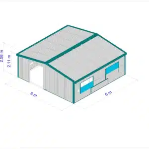 Nave Fija 8,3 x 18 m (sin panel sandwich)
